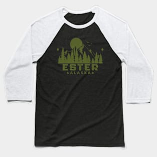 Ester Alaska Mountain Souvenir Baseball T-Shirt